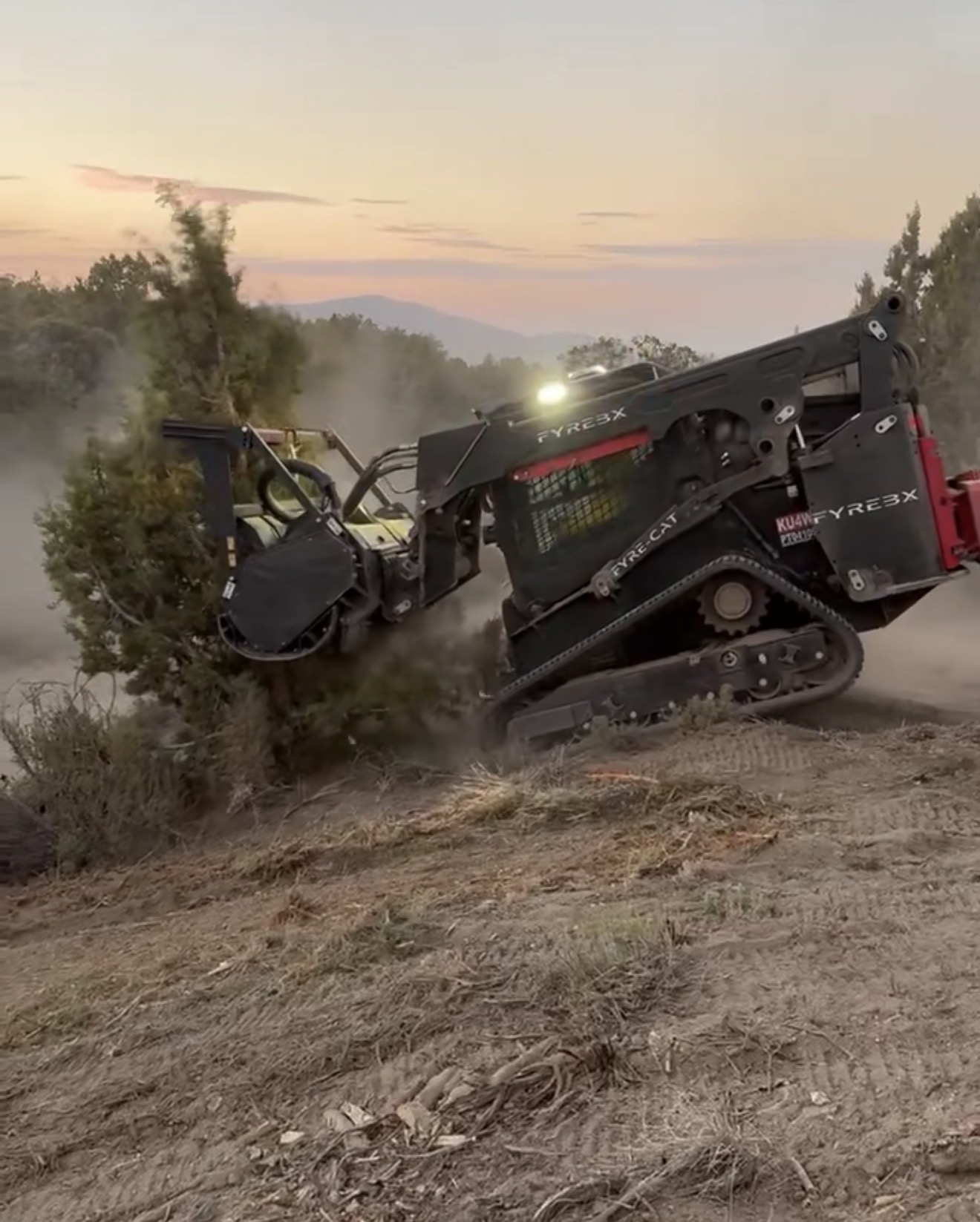 H2GO FyreCat mulcher clearing vegetation for fuel break